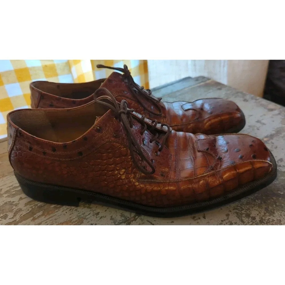 Stacy Adams Shoes 11.5M Snake Skin‎ Men's Shoes Brown Very Nice Used Condition